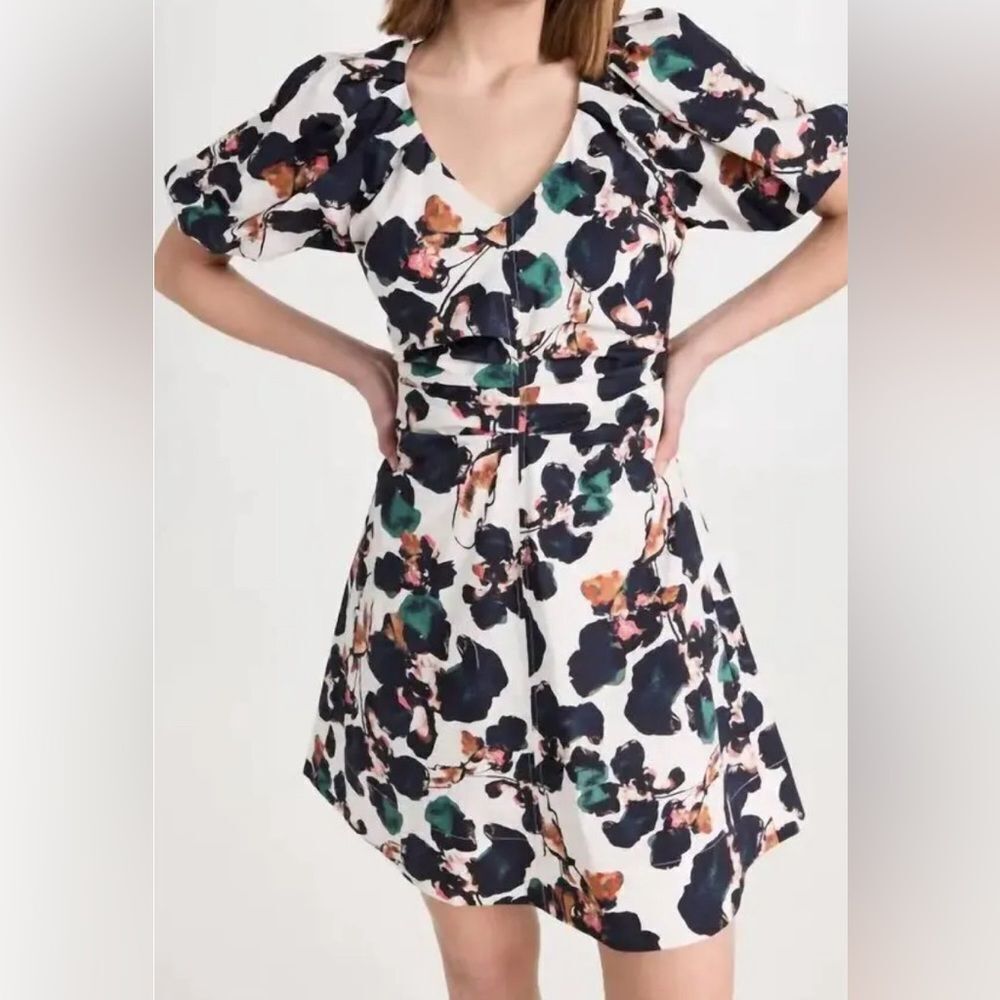 Tanya Taylor Lacey Dress, Size 4,Chalk Multi, NWT